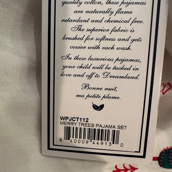 PETITE PLUME YOUTH SIZE 12 WHITE CHRISTMAS PAJAMA TOP - Picture 8 of 8